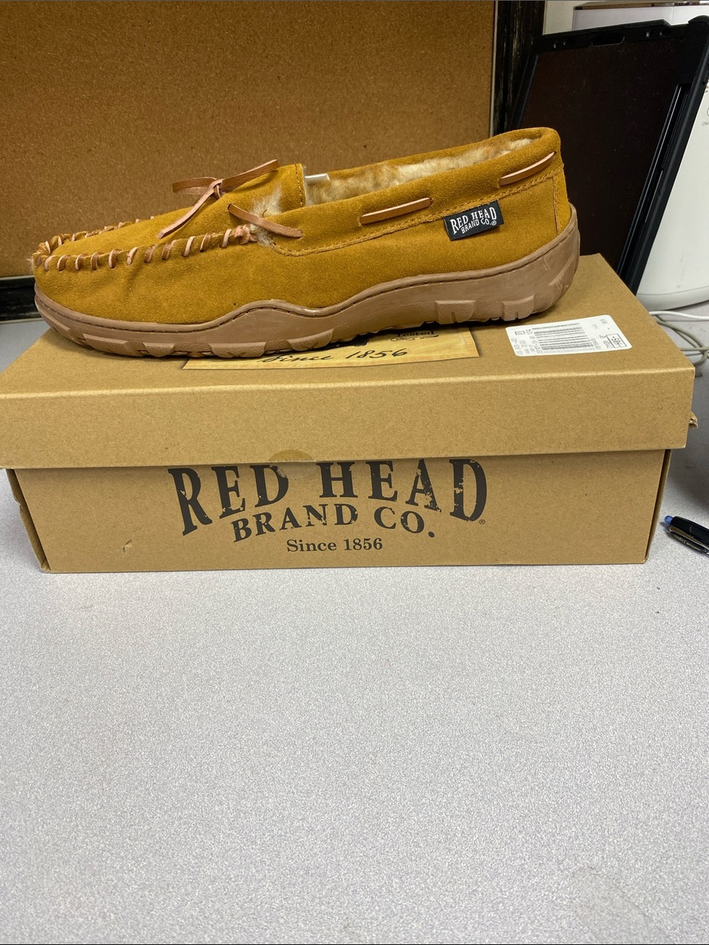 RedHead Men's Brown Suede Slip-On Moccasin
